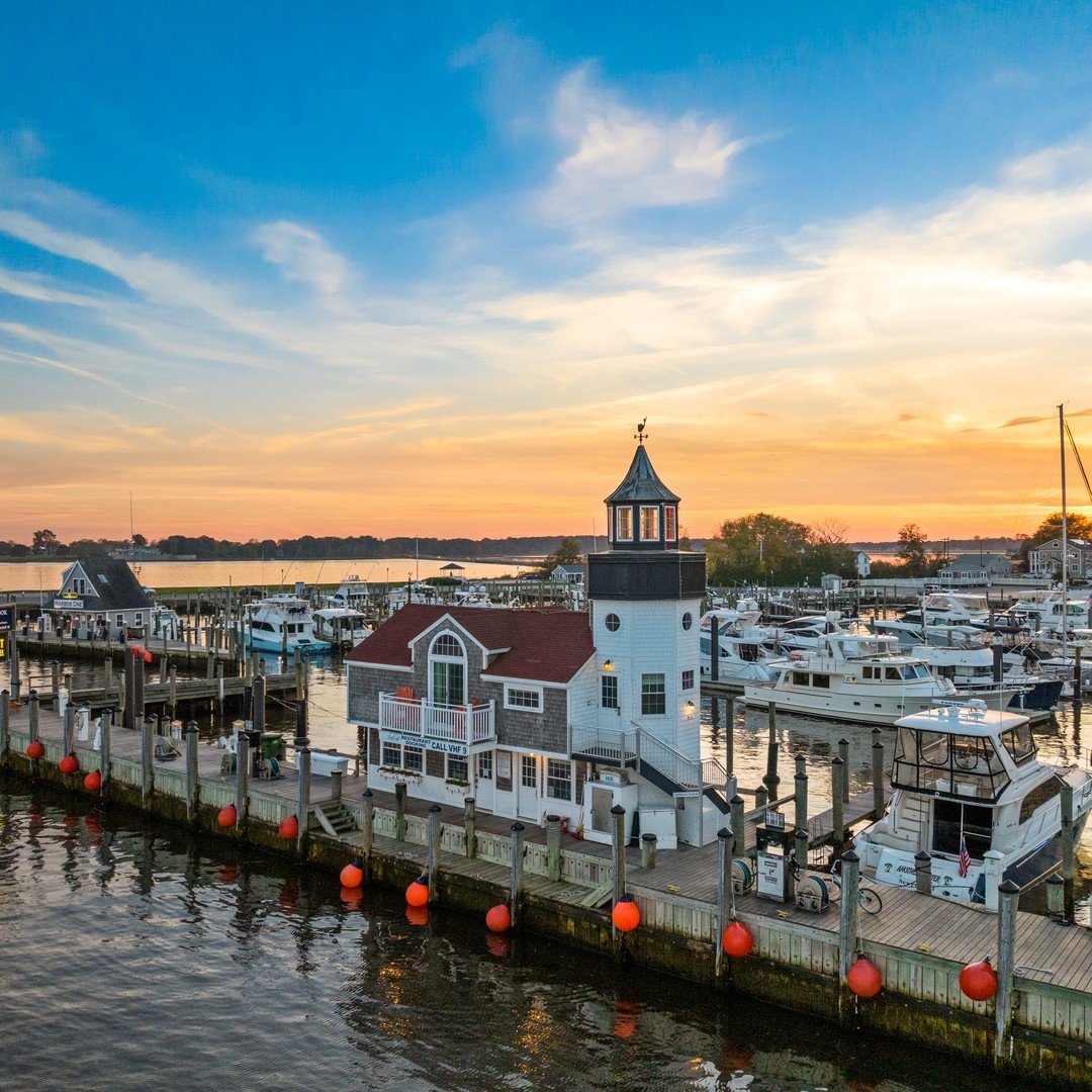 Saybrook Point Marina at twilight &mdash; Old Saybrook, Connecticut
